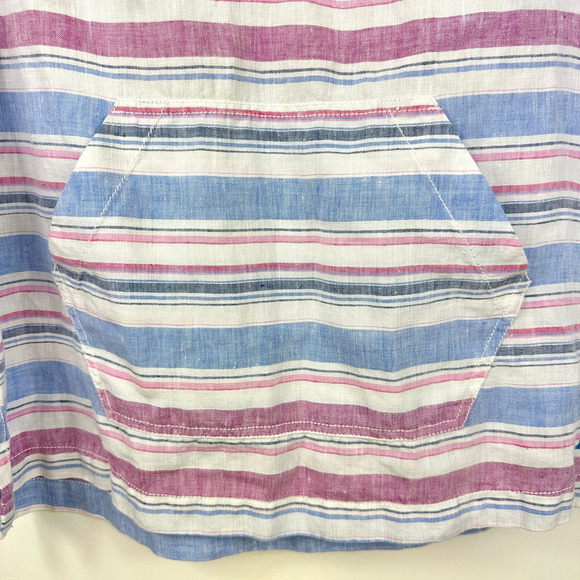 Tommy Bahama Tulum Stripe Linen Hoodie Size Small - Picture 7 of 13